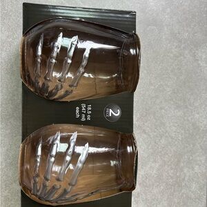 Skeleton Hand Glass Set - Brown